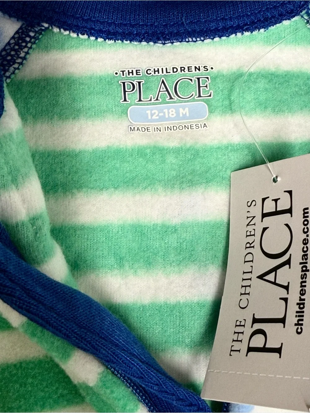 NWT The Children’s Place Mom’s Little Man Fleece Footed Sleeper 12-18M